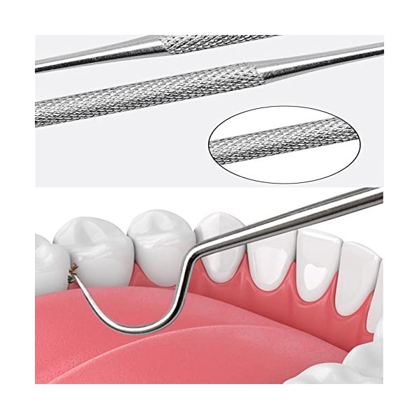 Loytpevl N/D Cure-dents en titane en acier inoxydable réutilisable de poche pour cure-dents, Lot de 7 Cure-dents Argentés