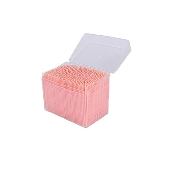 Lot de 1100 cure-dents jetables en plastique avec étui transparent