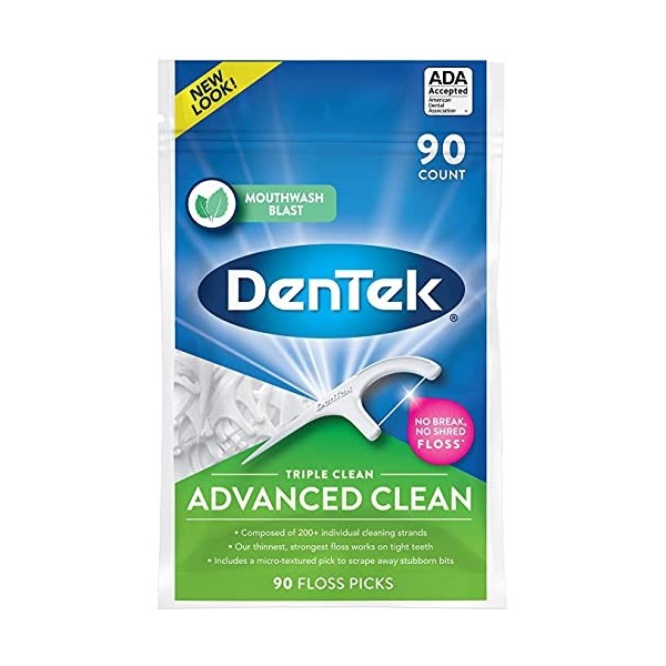 Dentek Triple Clean Floss Picks, Mint, 90 Count by U.S. Dentek