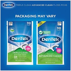 Dentek Triple Clean Floss Picks, Mint, 90 Count by U.S. Dentek