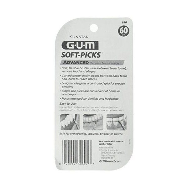 GUM Soft-picks Advanced, compteur de 60  lot de 3 