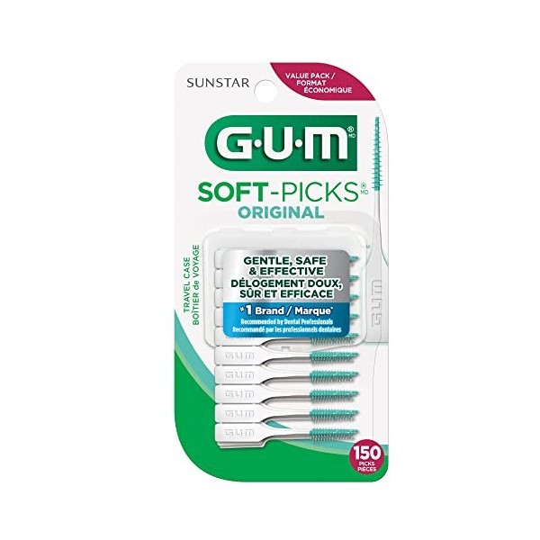 GUM Soft-Picks Original Dental Picks, 150 Count Pack of 6 