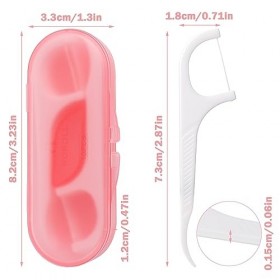 WLLHYF Lot de 4 étuis de voyage pour fil dentaire rechargeable - 40 cure-dents professionnels pour famille, hôtel, voyage, fe