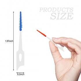 Lot de 80 cure-dents avec étui de rangement pour brosse, cure-dents, cure-dents, outil de nettoyage quotidien vert 