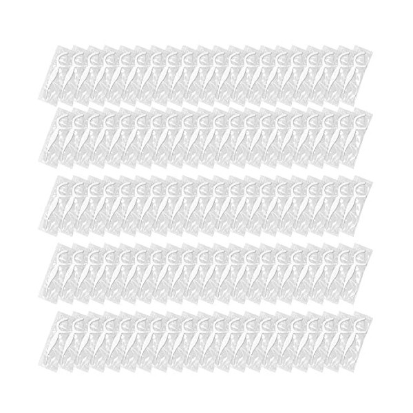 Lot de 100 cure-dents en plastique pour le nettoyage des dents emballés individuellement 