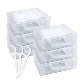 Modixun Lot de 6 paquets de 300 cure-dents de voyage pour fil dentaire haute ténacité, fil dentaire, cure-dents, cure-dents, 