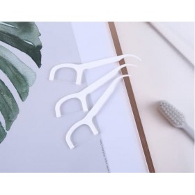 TZMY-EU 100 Pcs Fils Dentaires Cure Dent Plastique Fil Dentaire Sticks Jetable Oral Nettoyage Tooth Floss pour Famille Hôt