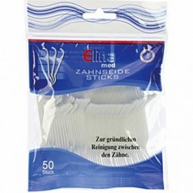 Elina Med fil dentaire Sticks Lot de 50, Lot de 6  6 x 50 pièces 
