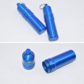 LLMZ Porte Cure Dent Métal 2 Pcs Porte Cure-dents Alliage dAluminium Mini boîte à Pilules en Aluminium Étanche Pour Les Voya