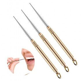 Cure Dents Réutilisable en titane avec Porte Clés Cure Dents en Métal étanch Cure Dents de Poche Design Intégré Portables Cur