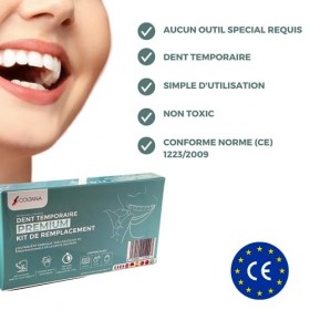 Remplacer Une Dent Manquante Vous Même avec le Kit de Remplacement De Fausse Dent Facile à Utiliser à la maison