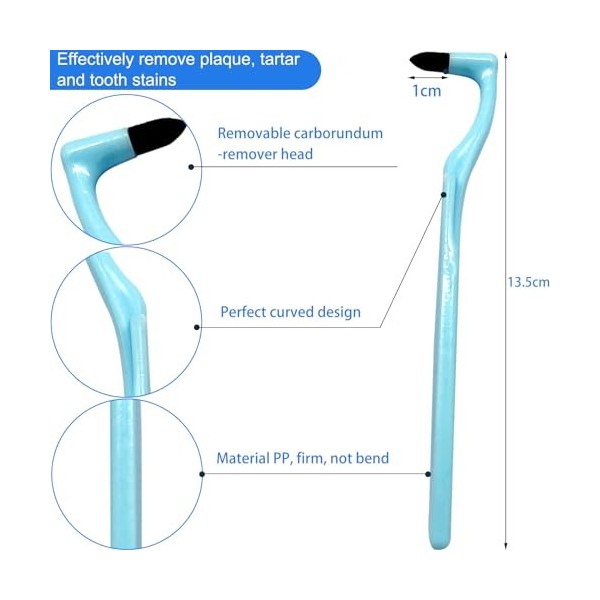 4 Piéces Éliminateur de Tartre, Detartreur Dentaire, Kit Detartrage Dentaire, Polisseur Dentaire, Détachant Gomme Des Dents, 