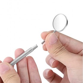 AFTREN Miroir Dentaire en Acier Inoxydable Inspection des Dents Bouche en Acier Inoxydable Miroir Dentiste Convient également