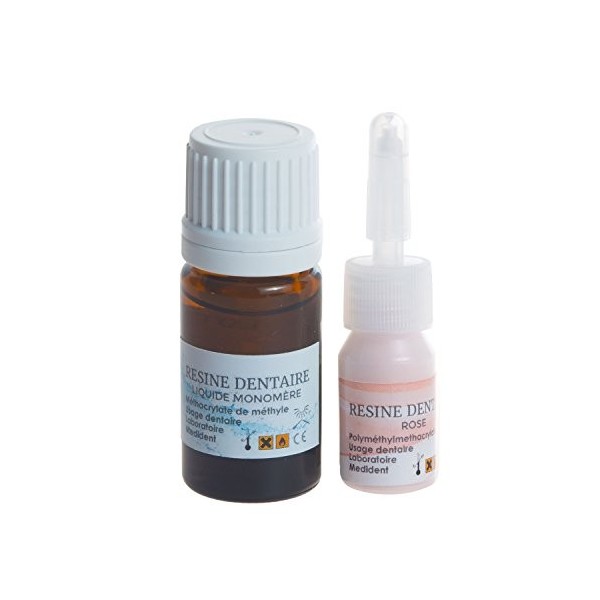 Laboratoire Medident RESINE DENTAIRE ROSE POUR APPAREIL DENTAIRE