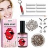 Strass Dentaire Kit avec Colle Strass Dent Kit Strass Dentaire Professionnel Bijoux Kit Dentaire avec Lumière UV Et Sélecteur