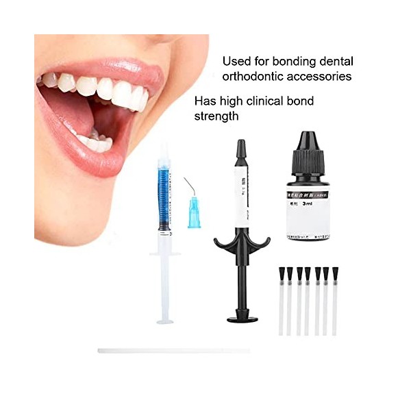 Kit de Collage Dentaire Orthodontique, Outils de Kit de Système Adhésif Photopolymérisable Adhésif, Kit de Gemme de Dent de C