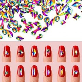 Cristaux dOngles AB Dos Plat Strass Pierres Précieuses Mixte Pierre de Diamant dOngle pour Nail Art Vêtements Chaussures Sa