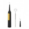 Yolispa Dents - Éliminateur de plaque dentaire IPX6 avec 3 modes - Miroir buccal Light2 - Éliminateur de tartre et de tartre 