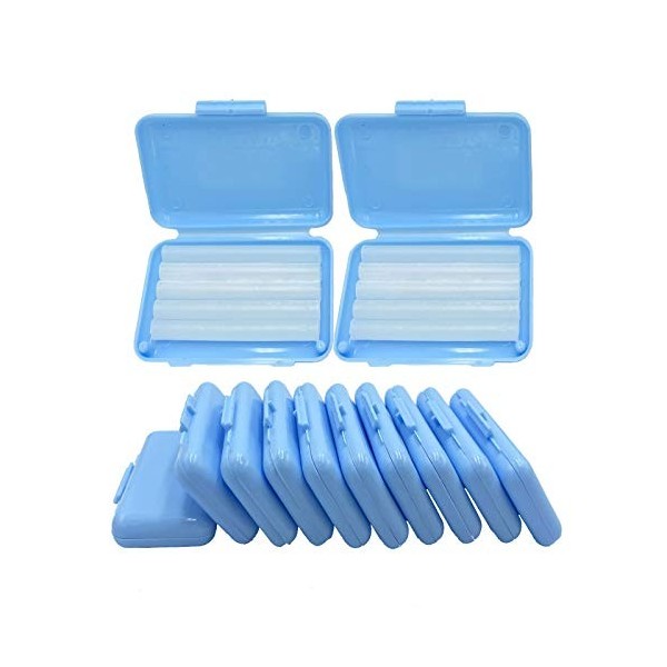 Lot de 10/50 bandes de cire orthodontique pour pinces à dents, pour soulager les irritations et les douleurs, goût menthe ble