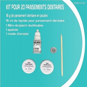 PANSEMENT DENTAIRE, BI COMPOSANT, PRISE RAPIDE 15 MINUTES