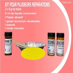 RESINE DENTAIRE ROSE POUR REPARER UN APPAREIL CASSE, Kit de réparation facile à utiliser et durable pour un sourire radieux e