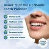 OptiSmile ® Polisseur Dentaire | Pour des Dents Blanches | Elimine les Taches, la Plaque & le Tartre | Kit de Blanchiment pou