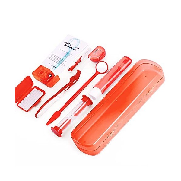 ZKSMNB Kit de soins orthodontiques - Kit de nettoyage orthodontique portable - Brosse en V - Brosse interdentaire - Brosse de