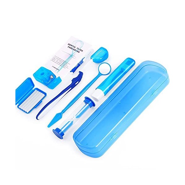 ZKSMNB Kit de soins orthodontiques - Kit de nettoyage orthodontique portable - Brosse en V - Brosse interdentaire - Brosse de