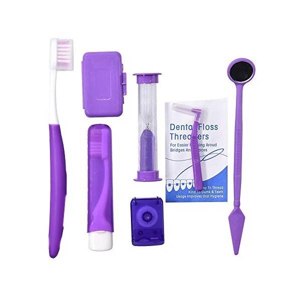 Angzhili Kit de soins orthodontiques pour brosse à dents orthodontique Kit de soins dentaires