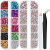 Lot de 2 paquets de 4000 strass à dos plat pour nail art et décoration dongles