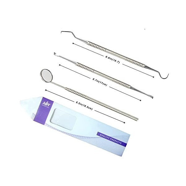3 pcs Detartreur Dentaire Kit Dents en acier Inoxydable kit de Nett
