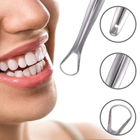 Detartreur Dentaire Kit en ​acier ​inoxydable 304, Dents en acier Inoxydable kit de Nettoyage, Gratt-langue, Sonde dentaire a