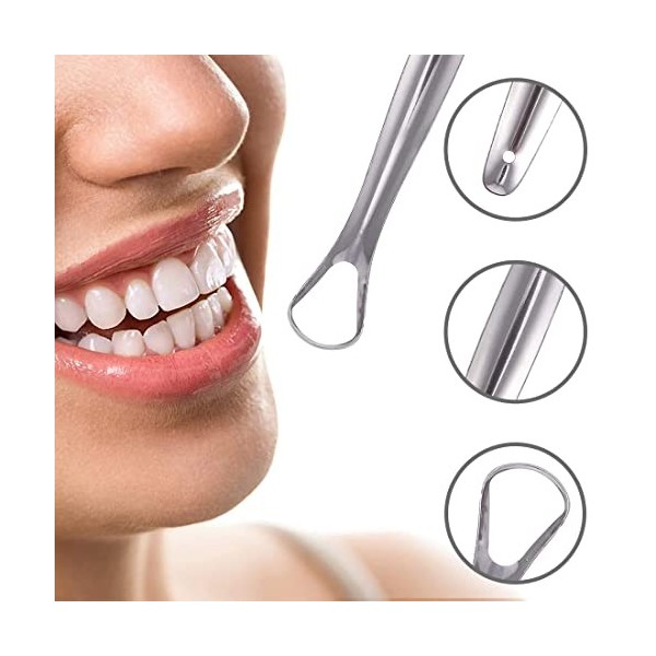 Detartreur Dentaire Kit en acier inoxydable 304, Dents en acier Inoxydable kit de Nettoyage, Gratt-langue, Sonde dentaire a