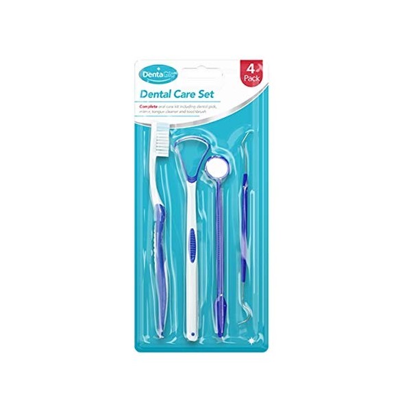 The Home Fusion Company Dentaire Soin Soin Kit 4 Pièce Oral Dentaire Choisissez Miroir Langue Nettoyant & Brosse à Dents