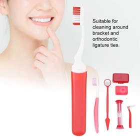 Kit de brosse à dents orthodontique, 8Types Interspace Brosse à dents avec soie dentaire/brosse interdentaire/cire orthodonti