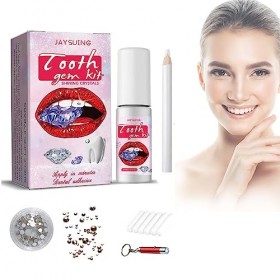 Mikabila Kit Dentaire,Kit De Gemmes De Bijoux Dentaires avec Colle,Strass Dentaire Kit,Gemmes Bijoux Dents, Kit de Gemmes de 