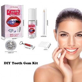 Mikabila Kit Dentaire,Kit De Gemmes De Bijoux Dentaires avec Colle,Strass Dentaire Kit,Gemmes Bijoux Dents, Kit de Gemmes de 