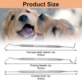 Nettoyage Des Dents Sonde Détartreur,Kit Dhygiène Dentaire,La Plaque et du Tartre Kit Nettoyant Dents,Chien de Blanchiment D