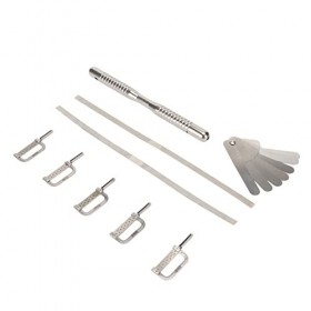 Kit de Réduction Démail Interproximal Jauge Dépaisseur Dentaire Ensemble de Bande de Polissage Dentaire Portable Profession