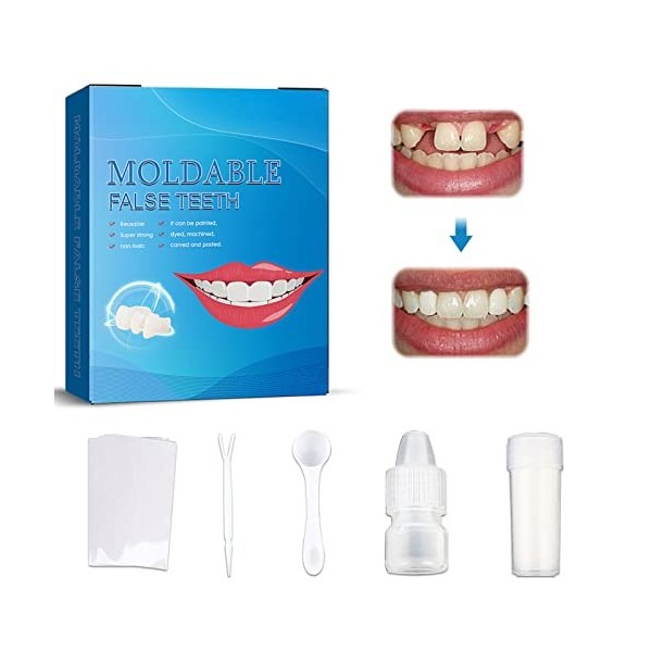 Kit de Réparation Dentaire, Kit de Dent Provisoire Réparation, Dent Temporaire, Kit de Réparation Dentaire Multifonctionnel T