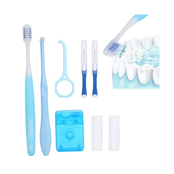 Kit de Soins Orthodontiques Portables Kit de Brosse à Dents Orthodontique pour Patient Orthodontique pour Appareil Dentaire K