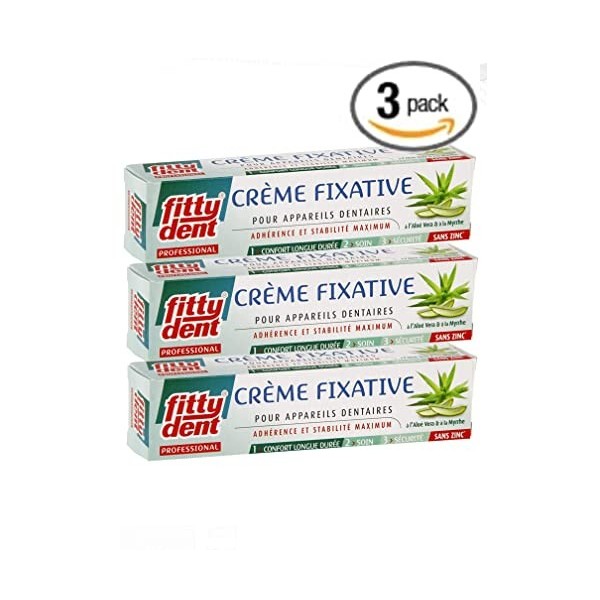 Fittydent crème fixative lot de 3 tubes de 40g 3 