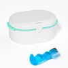 Boîte de rangement pour appareils dentaires pour le stockage et le trempage des protège-dents, magnétique, avec brosse à dent