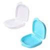 Y-Kelin 2 PCS Boîte de retenue Conteneur de retenue Boîte à prothèses partielles Bleu clair + blanc 