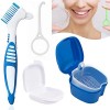 Kit de brosse à prothèses - Nettoyant pour appareils dentaires - Boîte de rangement pour prothèses - BoîteàProthèses, Boite a