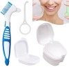 Kit de brosse à prothèses - Nettoyant pour appareils dentaires - Boîte de rangement pour prothèses - BoîteàProthèses, Boite a