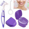 Kit de brosse à prothèses - Nettoyant pour appareils dentaires - Boîte de rangement pour prothèses - BoîteàProthèses, Boite a