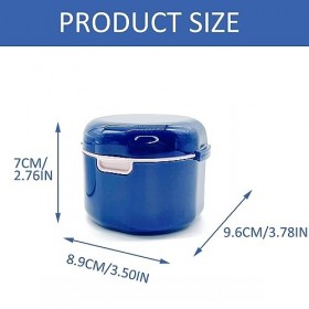 Boîte de Dentier Conteneur de Retenue Prothèse dentaire Salle de Bain - 2 Pièces Étui pour Prothèses Dentaires avec Panier de