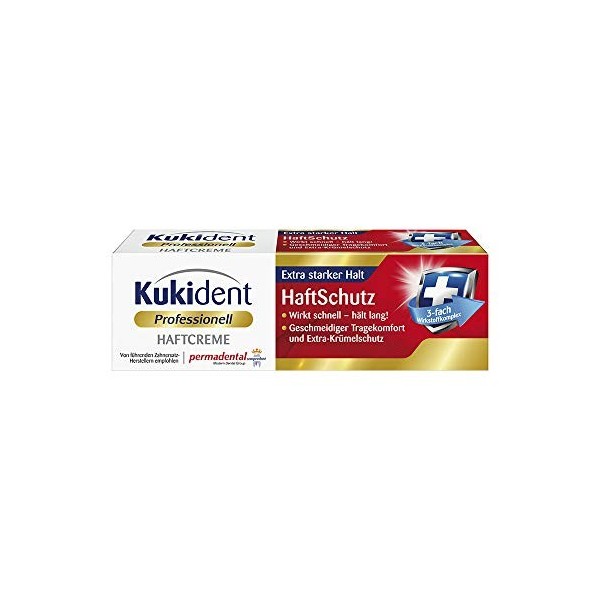 Kukident Lot de 6 crèmes adhésives puissantes, 40 g