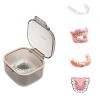 Boîte À Dentier Boîtier de retenue portable Boîte de nettoyage pour prothèses dentaires avec panier et plateau de rangement p
